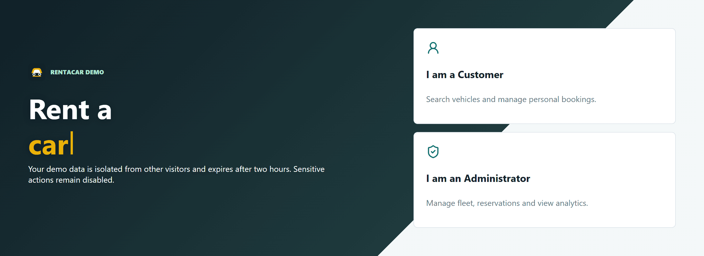 Car Rental Management Application preview